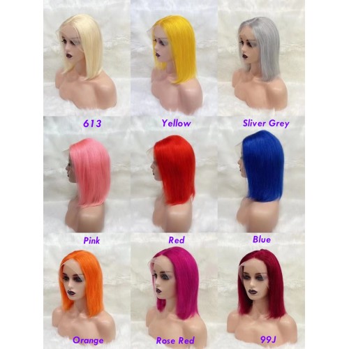 Stema 4x4 Lace Closure Colored Straight Bob Wig